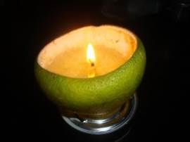 ámpara ecológica de naranja