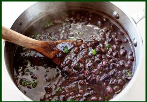 ot of black beans cooking