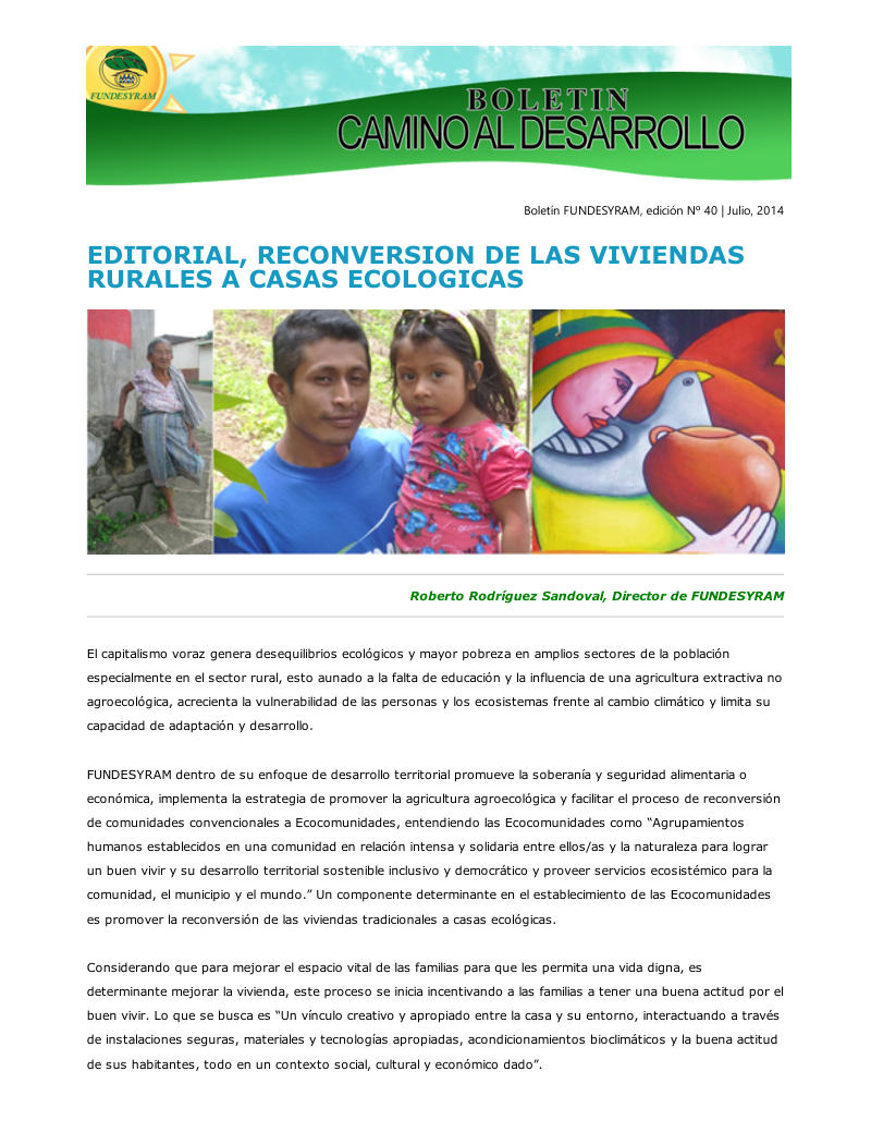 Portada de Casas ecológicas, julio 2014