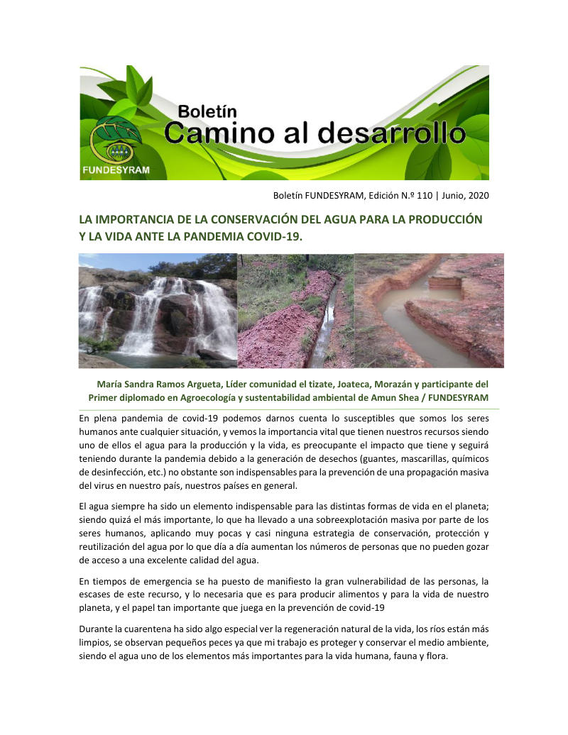 Portada de Conservación del agua 6-2020