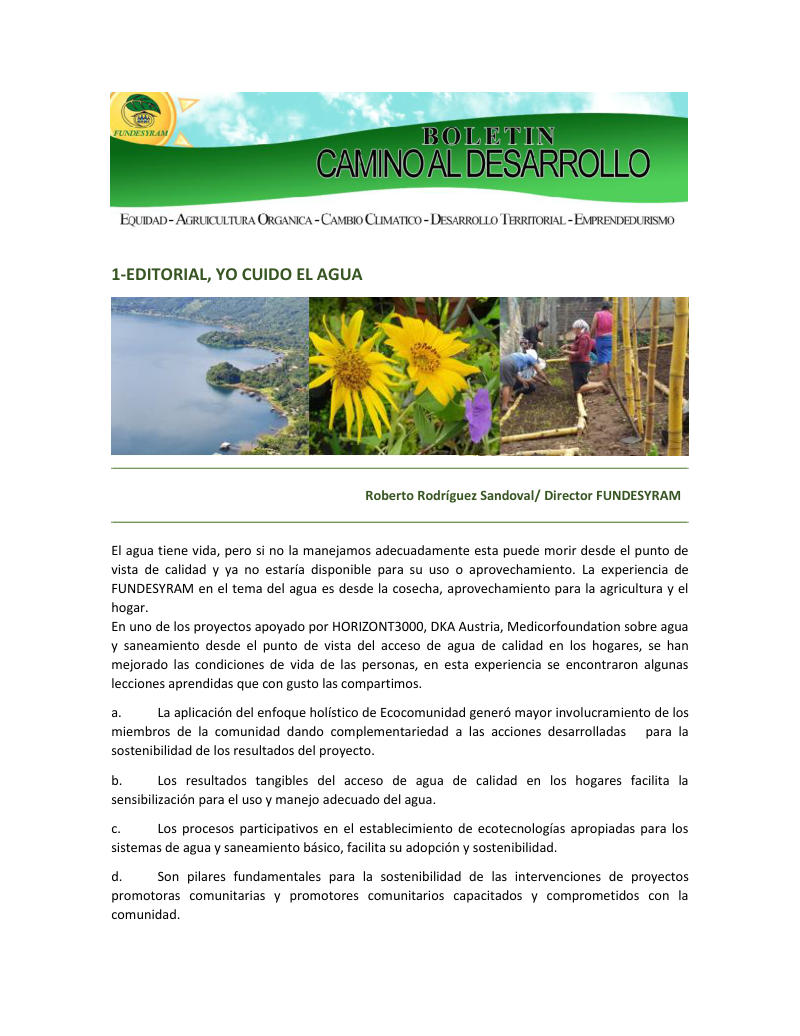 Portada de Cuidado del agua, octubre 2019