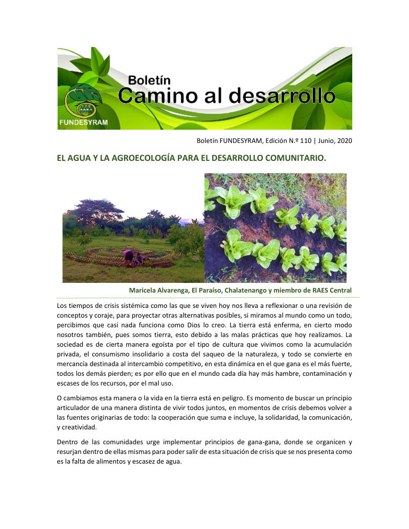 Portada de Desarrollo comunitario 6-2020
