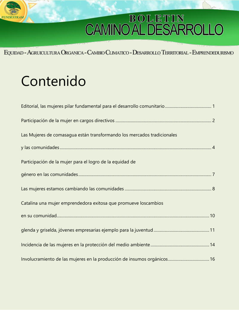 Portada de Desarrollo de la mujer, marzo 2013
