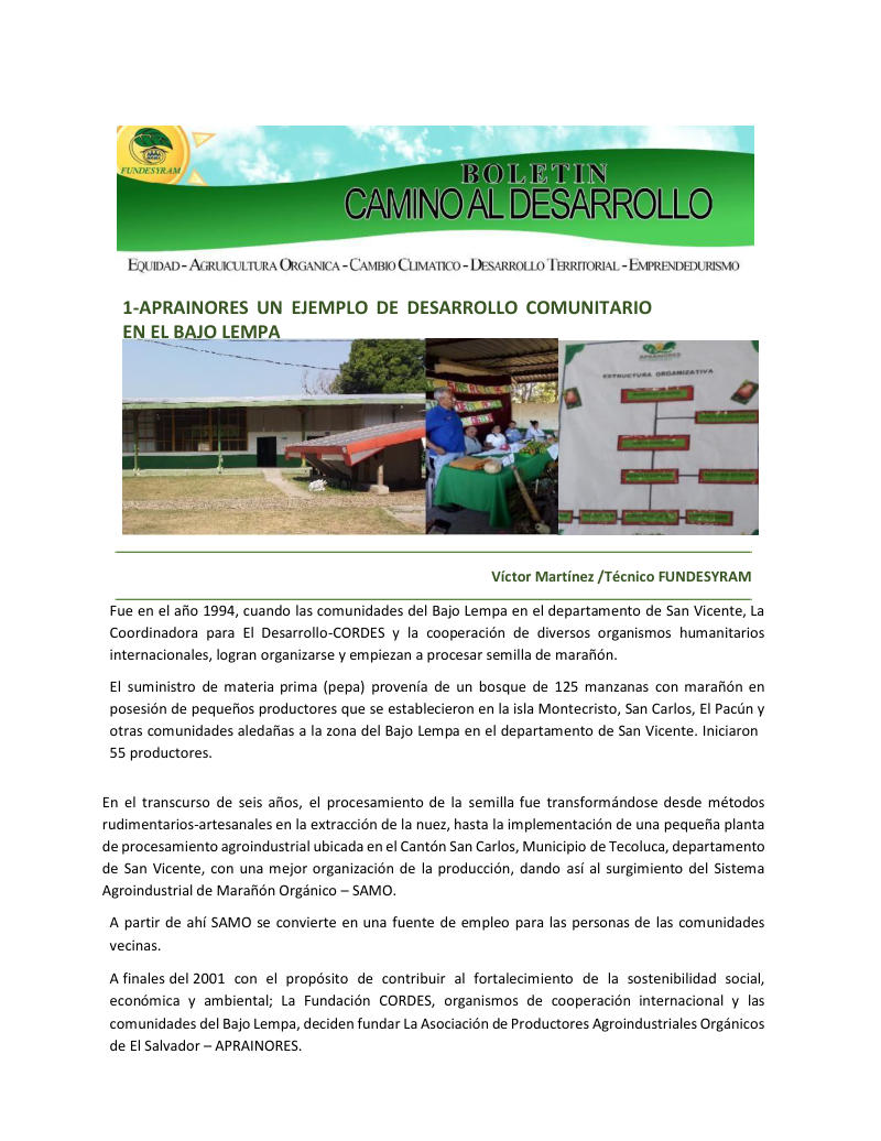 Portada de Ejemplo de desarrollo comunitario 09-2019