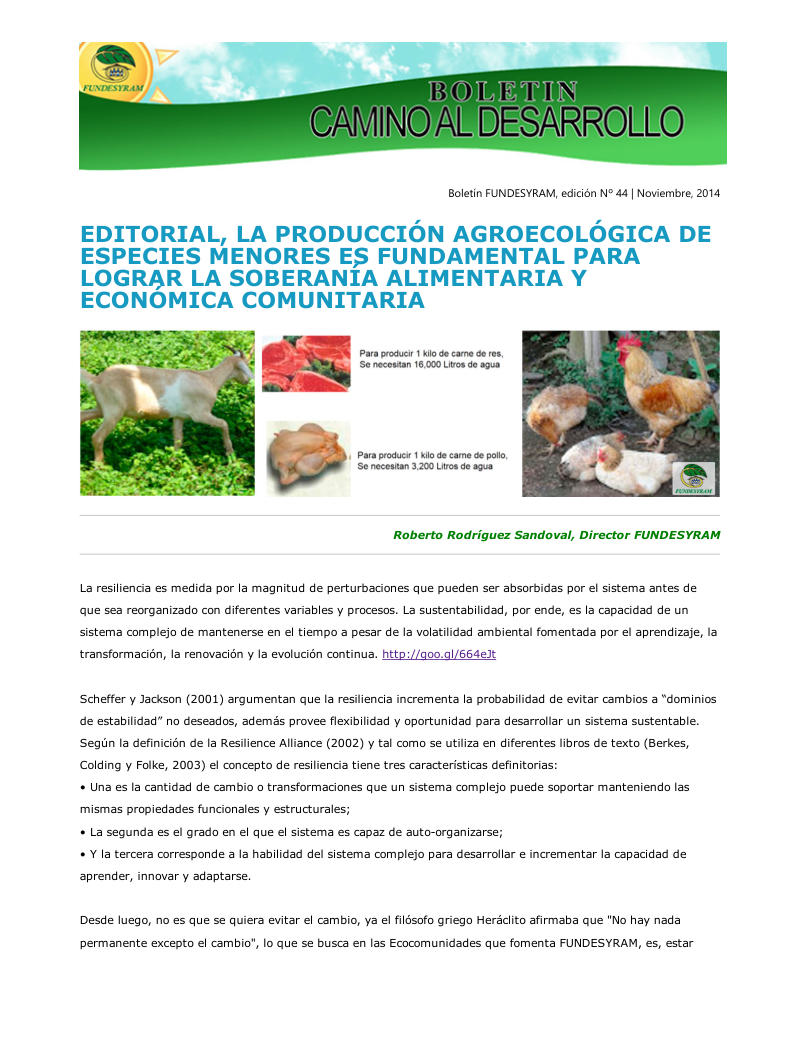 Portada de Especies menores, noviembre 2014