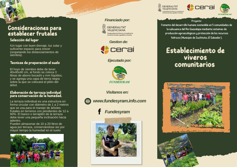 Portada de Establecimiento de viveros comunitarios