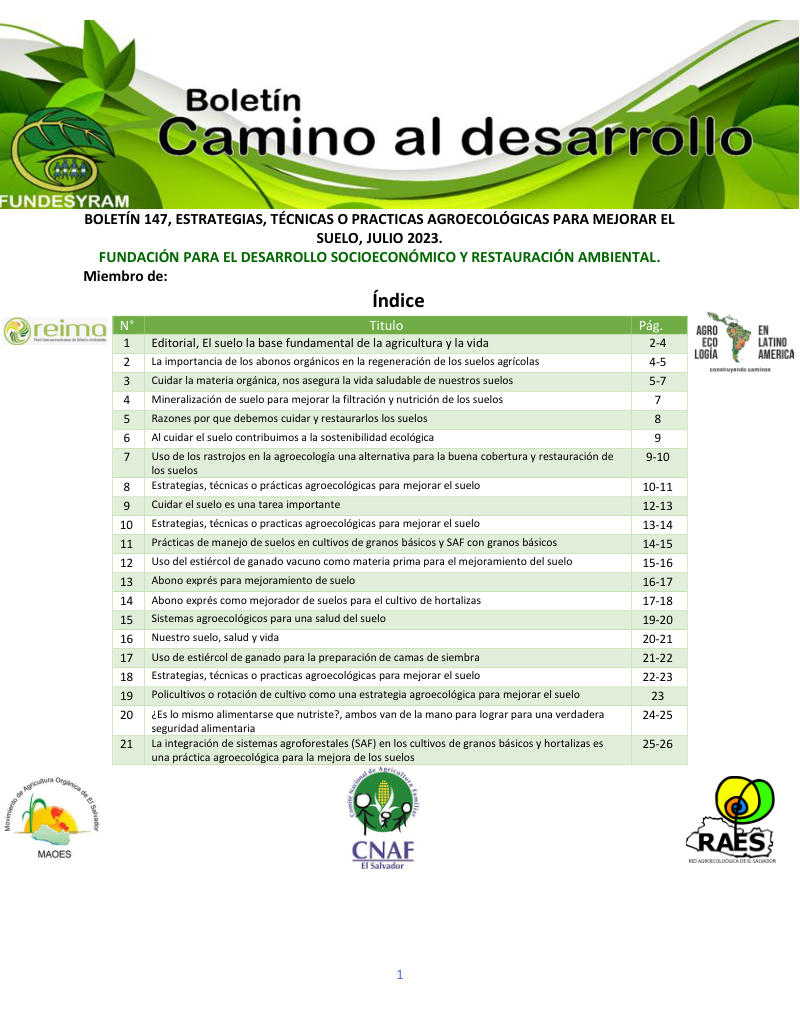 Portada de Estrategias, técnicas o practicas agroecológicas, julio 2023