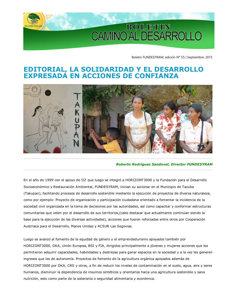 Portada de Experiencias en la producción de hortalizas agroecológicas, septiembre 2015