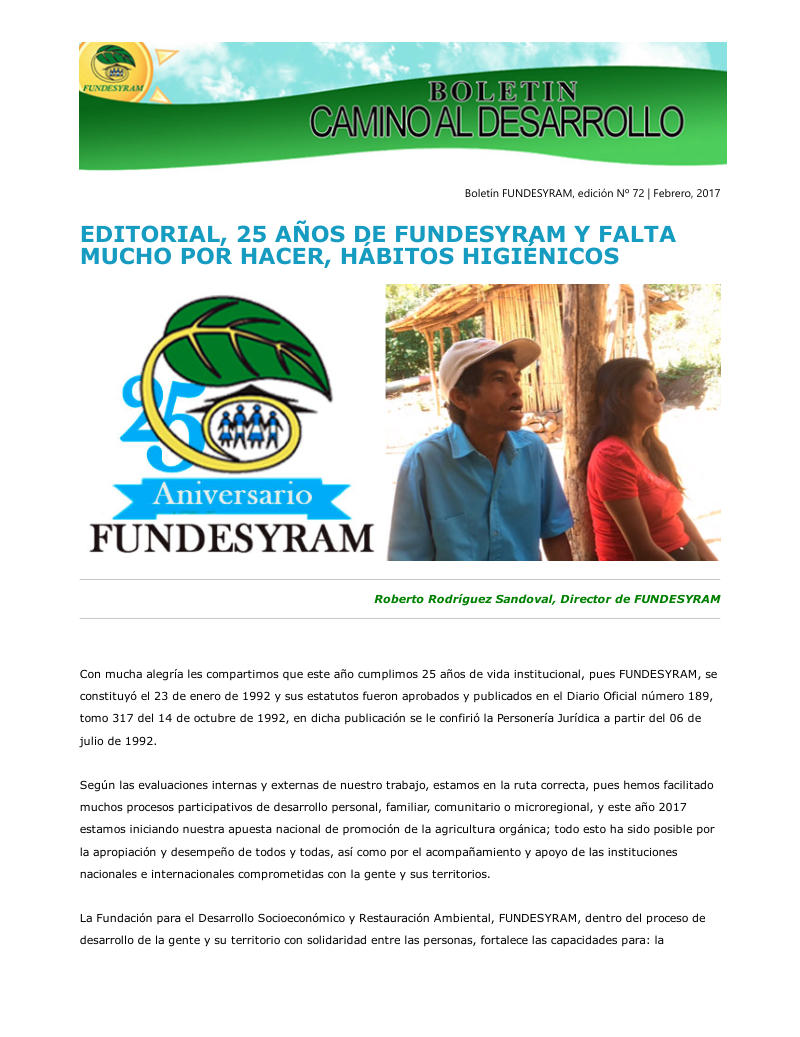Portada de Hábitos higiénicos en el buen vivir de las familias y la comunidad, febrero 2017