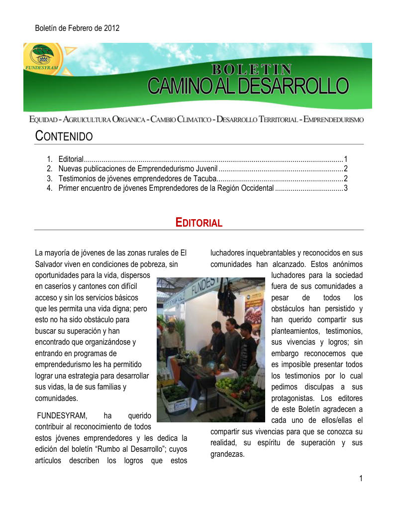 Portada de Jóvenes emprendedores, febrero 2012