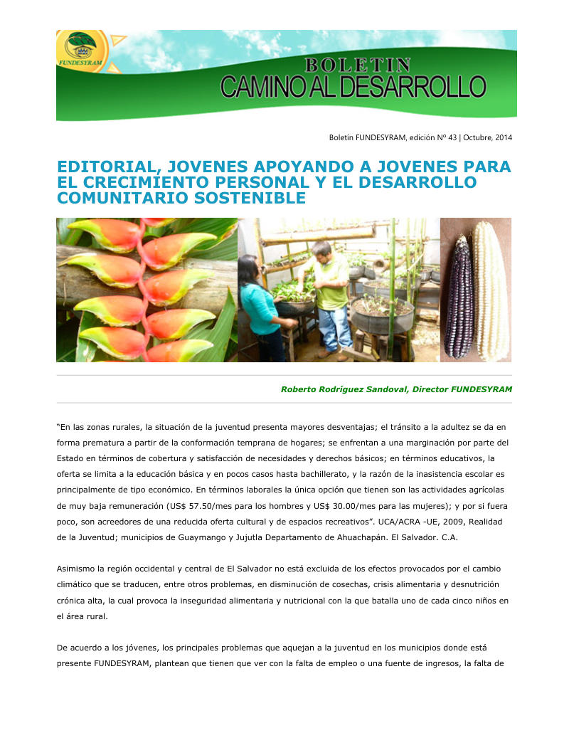 Portada de jóvenes, octubre 2014