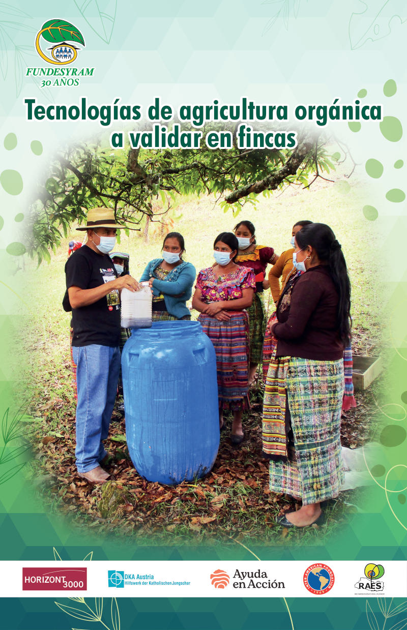 Portada de libro tecnología de agricultura orgánica a validar en fincas.
