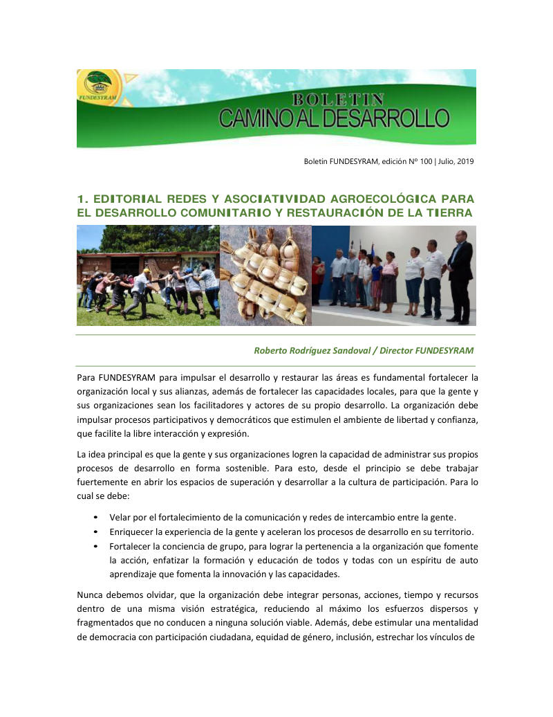 Portada de Redes y asociatividad 07-2019