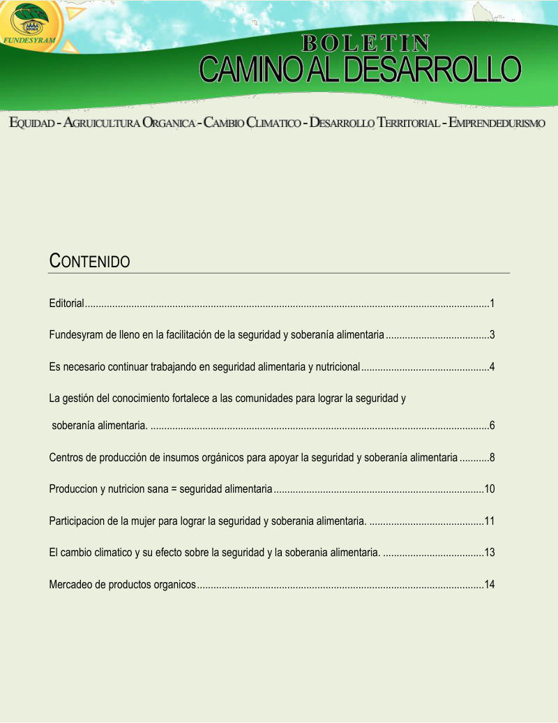 Portada de Seguridad y soberanía alimentaria, julio 2012